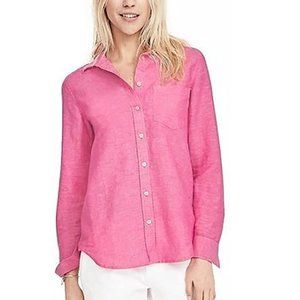 Banana Republic Linen + Cotton Blend Button Up Top